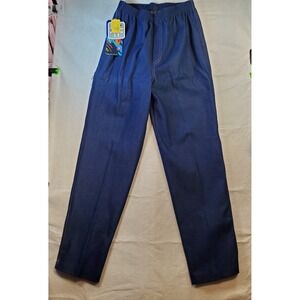Sasson Womens Pull-On Denim Pants Blue Vintage Elastic Waist Size 32/18W